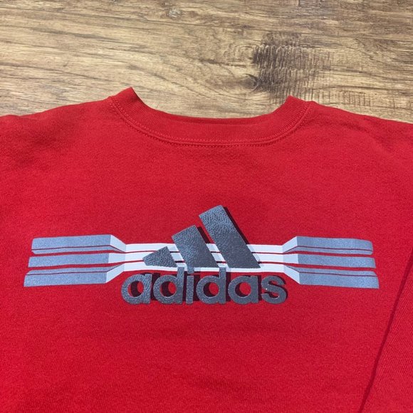 Adidas red crew neck sweater - Picture 2 of 12